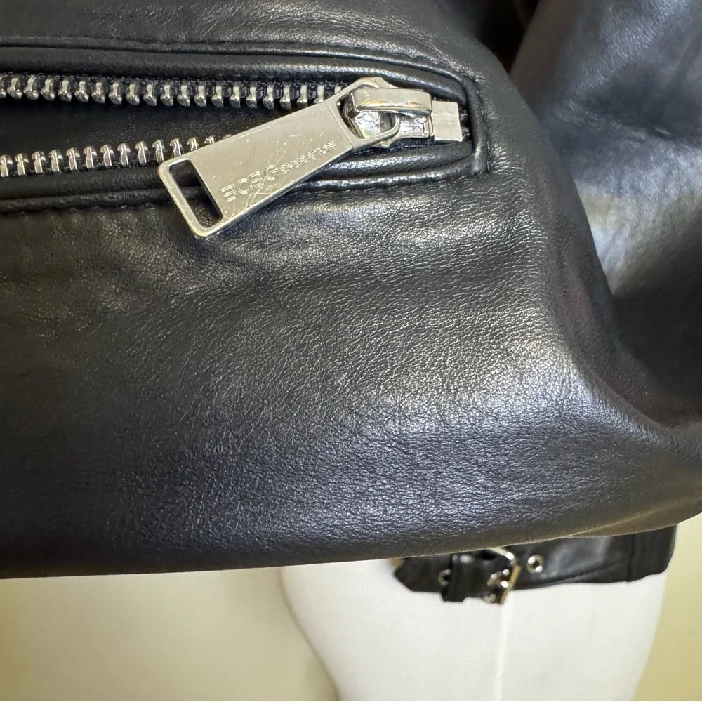 BCBGeneration Black Leather Jacket - Picture 5 of 13